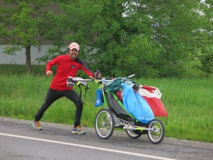 JAMIE McDONALD MOVING ALONG HIGHWAY 132 NEAR LA POCATIÈRE, QC