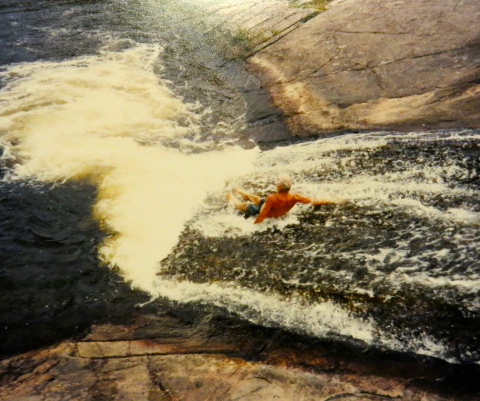 The water slide at High Falls near Achray